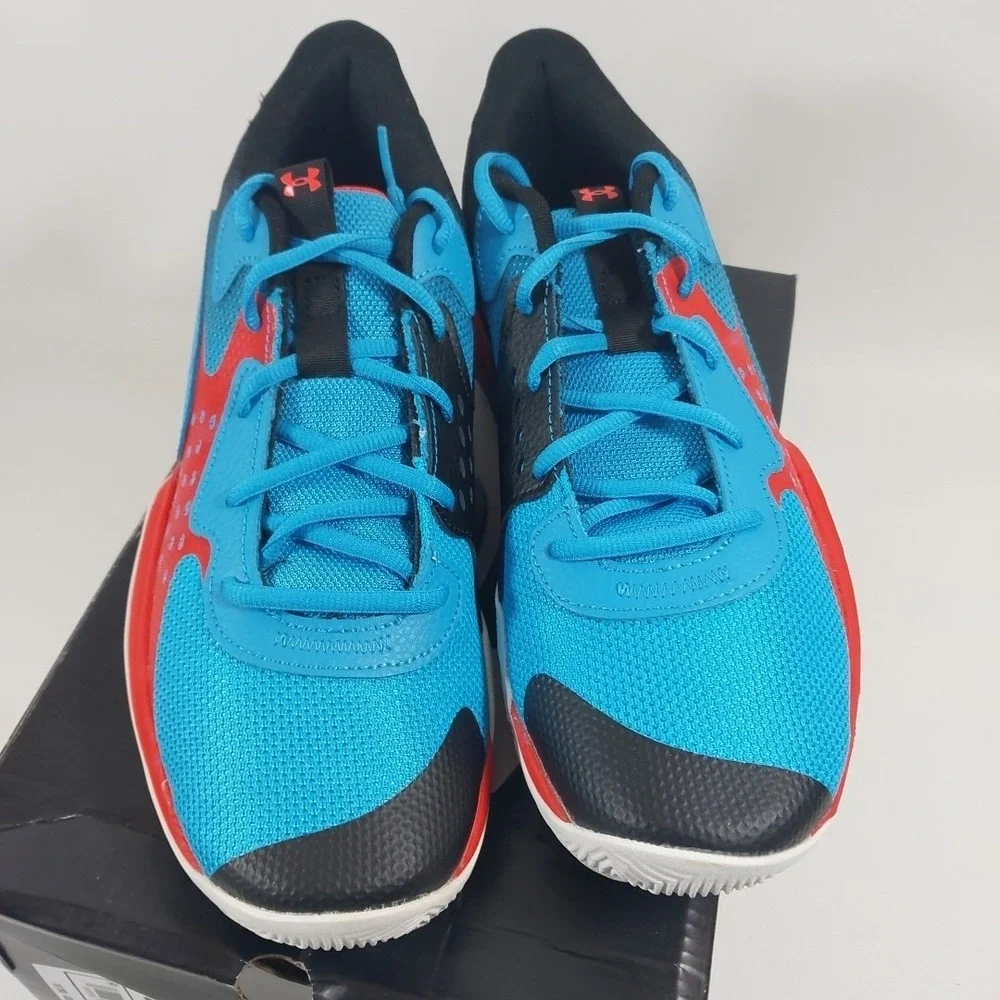 NWB-UNDER ARMOUR JET '23 UNISEX SHOES BLUE/Red SIZE M 9.5